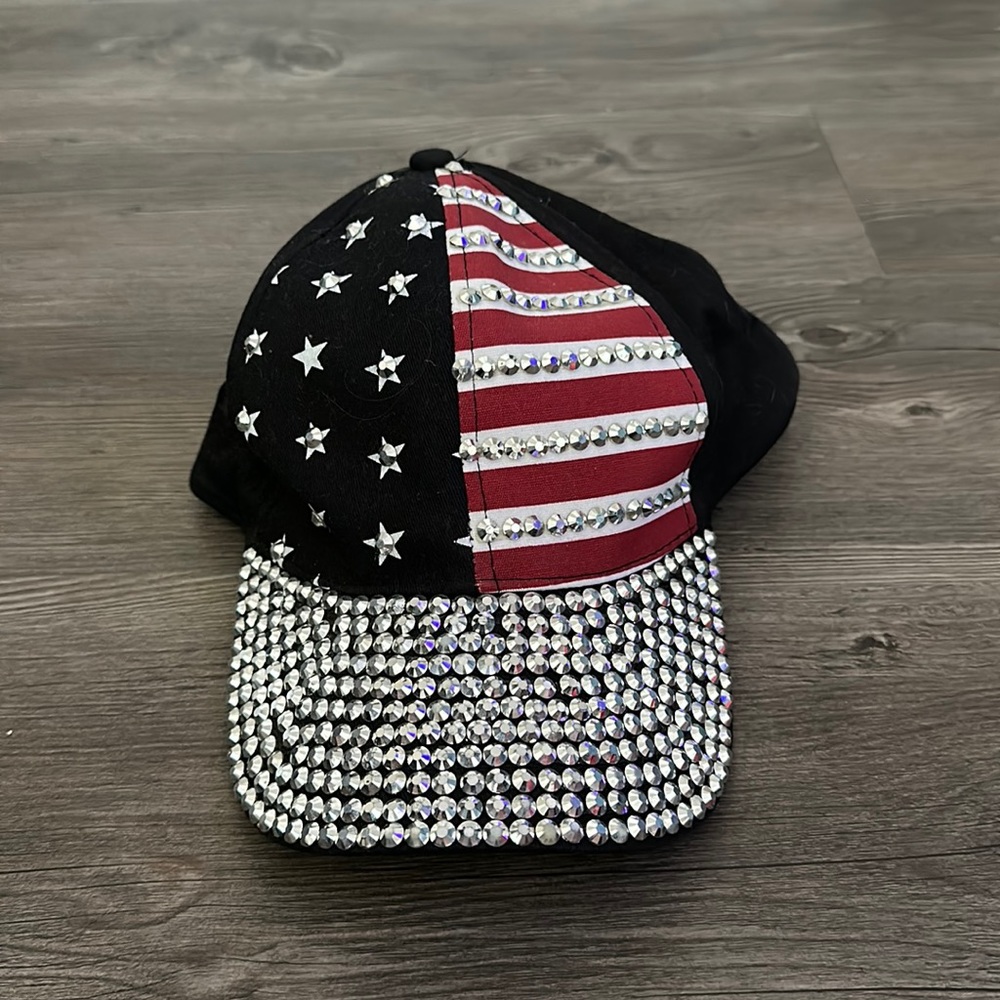 Bedazzled American Flag Hat